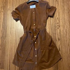 Banana Republic faux suede dress with belt